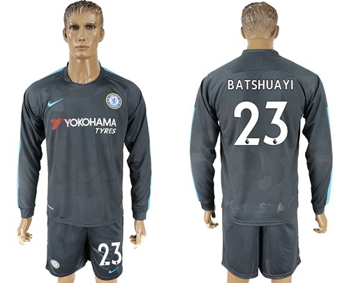 Chelsea #23 Batshuayi Sec Away Long Sleeves Soccer Club Jersey - Click Image to Close